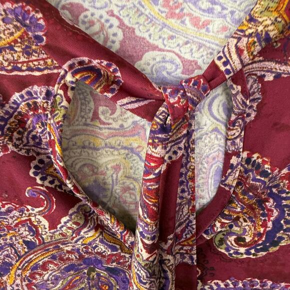 Lauren Ralph Lauren Size S/P Paisley stretch to with front ties - Picture 3 of 8